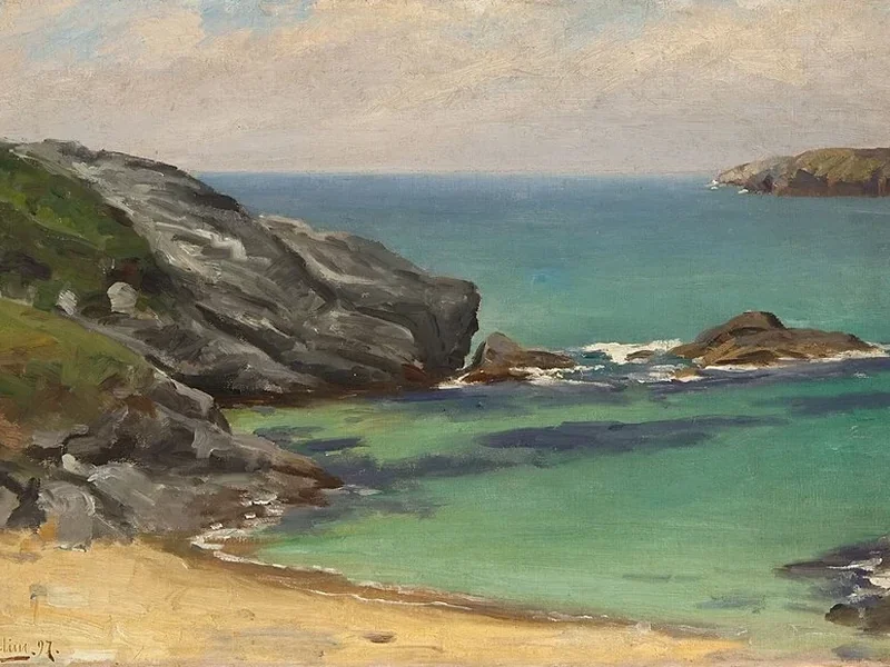 1858-Woldemar Toppelius - Paesaggio marino